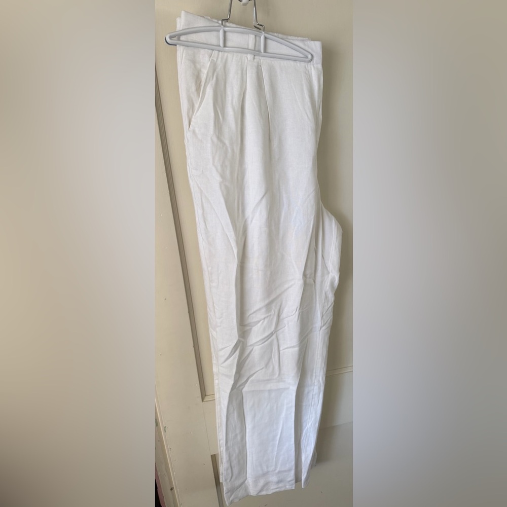 A&F Sloane Tailored Wide Leg Linen Pant - Picture 3 of 4